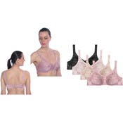 Women's Minimizer Bras - Floral Stitch, 34B-38C, Wireless