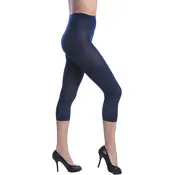 Women's Opaque Footless Capri Tights - Navy, Queen Size
