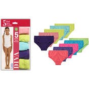 Girl's Panties - Assorted Solids, Size 8, 5 Pack