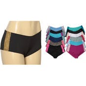 Women's Underwear - Assorted Colors, Side Lace, Sizes 5-7