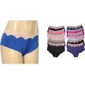 Women's Underwear - Assorted Colors, Pink Lace Trim, Sizes 8-10