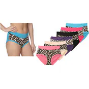 Women's Nylon/Spandex Panties - Cheetah Prints, Sizes 8-10,