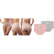 Women's Seamless Panties - M-XL, Pink, Gray, Wide Waistband
