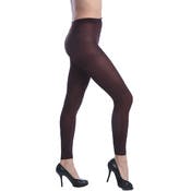 Women's Opaque Control Top Footless Tights - Brown, One Size Fits Most