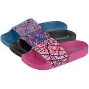 Girls' Slides with Abstract Print - S-XL, 3 Colors