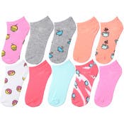 Girls' Ankle Socks - 10 Pack, Sweet Delights, Size 6-8