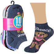Girls' Ankle Socks - Size 6-8, Baby Animal Friends
