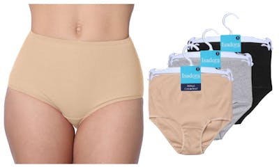 Women's Hi-Cut Briefs - Classic Colors, Size 8-10, Cotton/Spandex