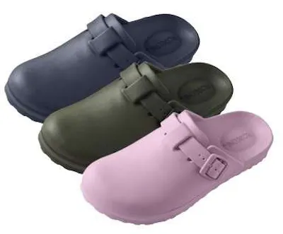 Women's Clogs with Adjustable Buckle, Assorted, 6-11
