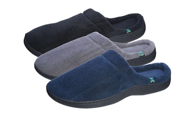 Men's Terry Memory Foam House Slippers, Assorted, S-2XL