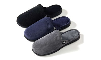 Men's Slip-on Warm Memory Foam House Slippers, Assorted, S-2XL