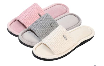 Women's Open Toe Memory Foam House Slippers, Assorted, S-XL