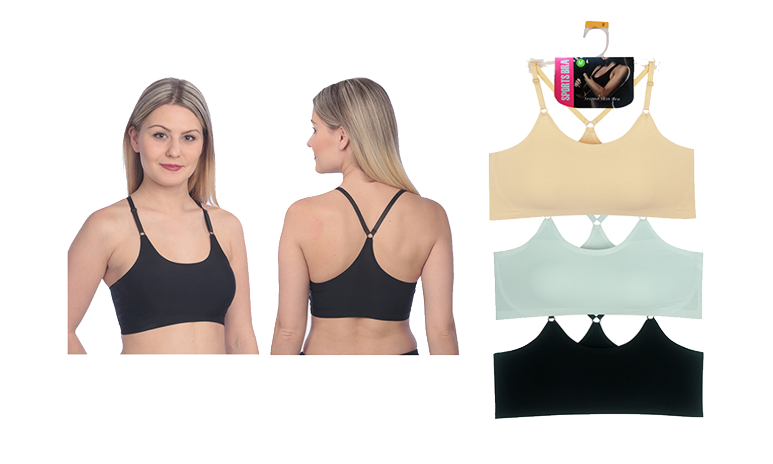 Women's Workout Sports Bra with Removable Pads Comfortable Activity Sports  Bras Pack 