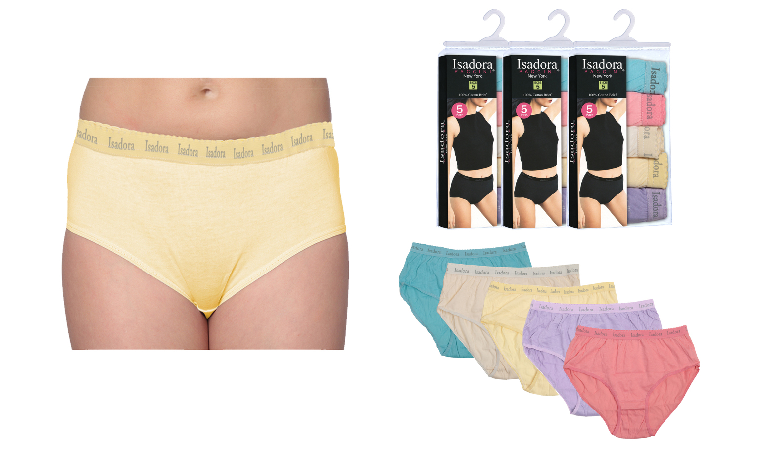 Bulk Women's Bikini Briefs - 5 Pk, Pastels, Sizes 8-10 - DollarDays