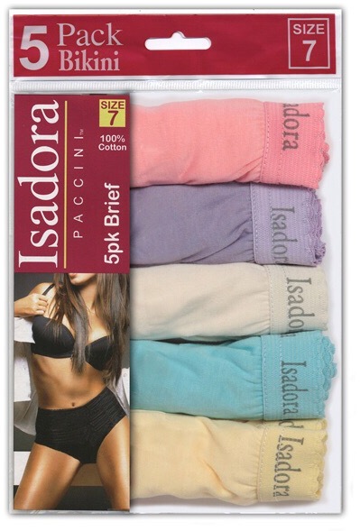 Women's Bikini Briefs - Sizes 5-10, Assorted Colors, 5-Pack