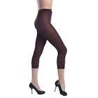 Women's Opaque Footless Capri Tights - Brown, Queen Size image number null