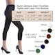 Women's Opaque Footless Capri Lace Tights - Olive, One Size Fits Most (2 of 2)