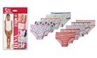 Girl's Panties - 5 Pack, Assorted Prints & Sizes image number null