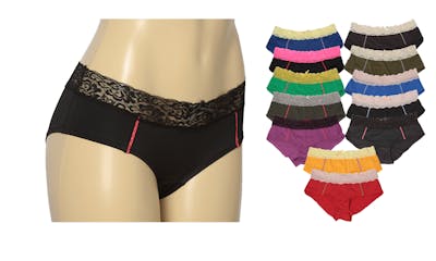 Women's Lace Underwear - Assorted Colors, Microfiber, Size 8 - 10