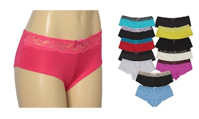 Women's Underwear - Assorted Colors, Lace Trim, Size 5 - 7