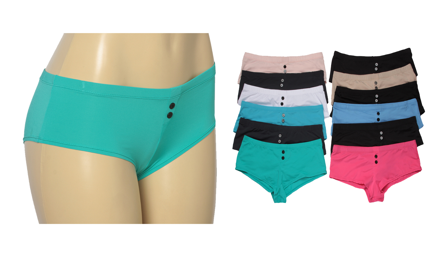 Women's Underwear - Assorted Colors, Microfiber, Sizes 8-10