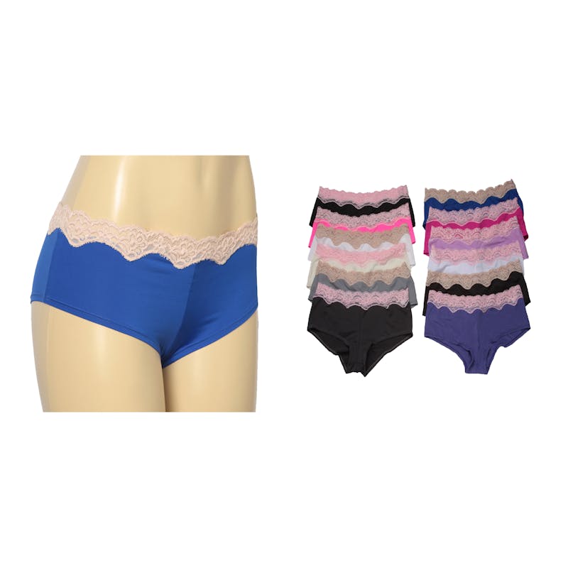 Isadora Pink Lace Waist Women's Underwear - Assorted - 5-7