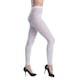 Women's Opaque Control Top Footless Lace Tights - White, One Size Fits Most (1 of 2)