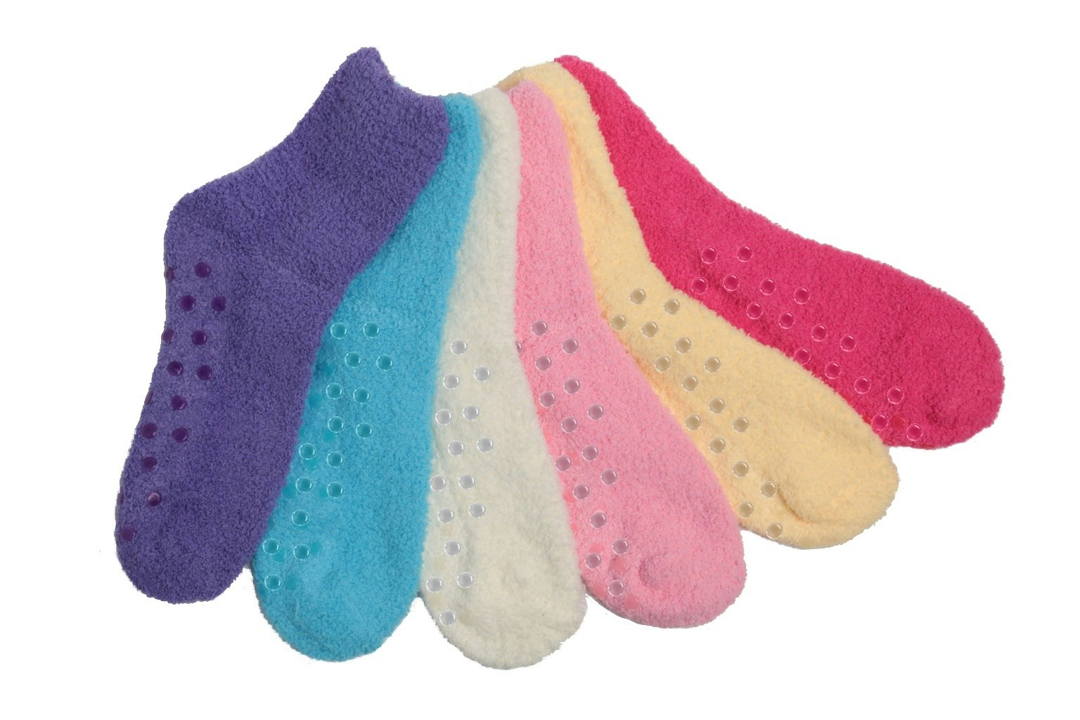 Soft Cozy Fuzzy Women's Socks - Mid Calf, Size 9-11, Assorted Colors, Polyester