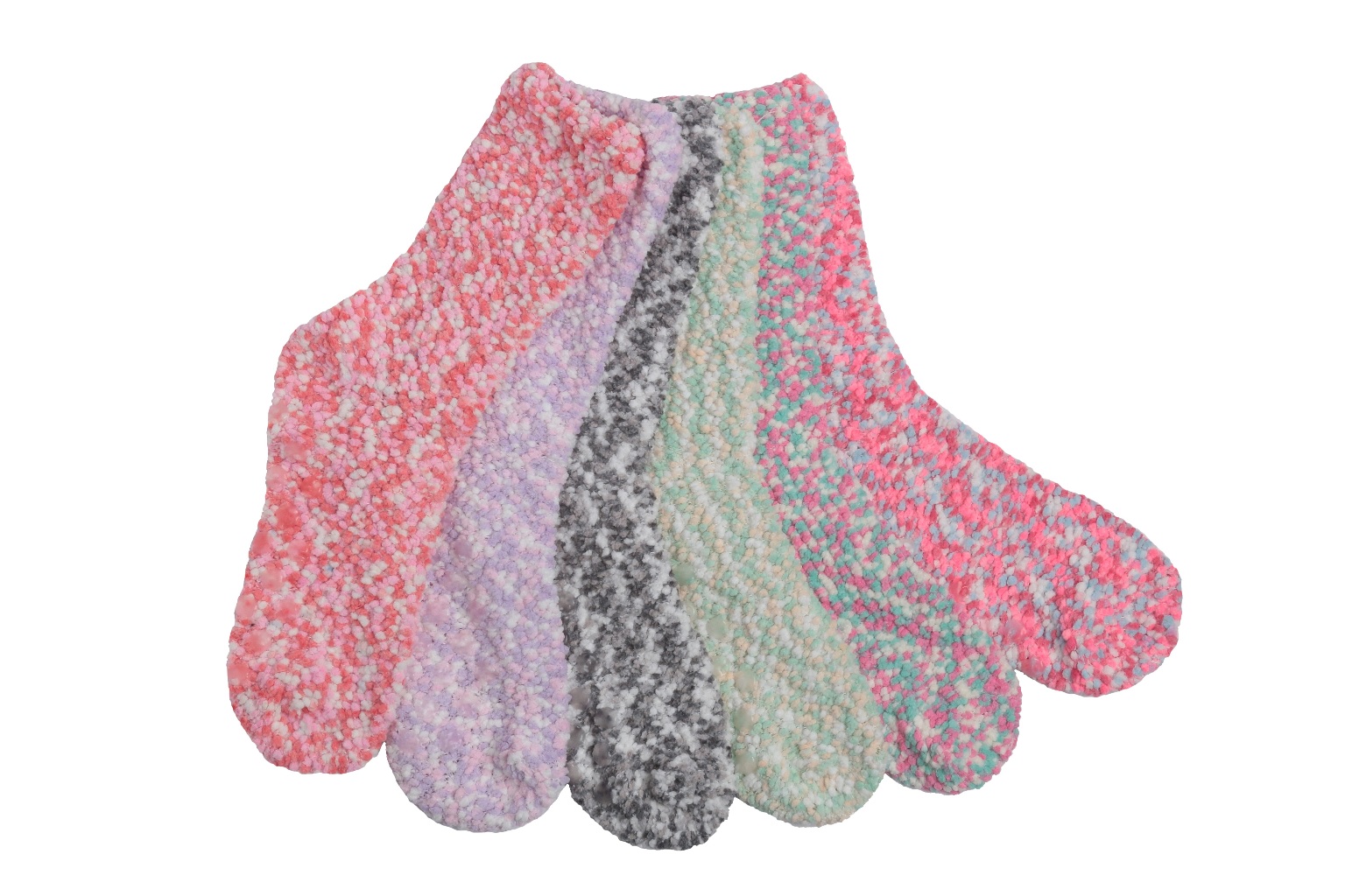 Bulk Women's Fuzzy Crew Socks - 6 Colors, Skid-Proof - DollarDays