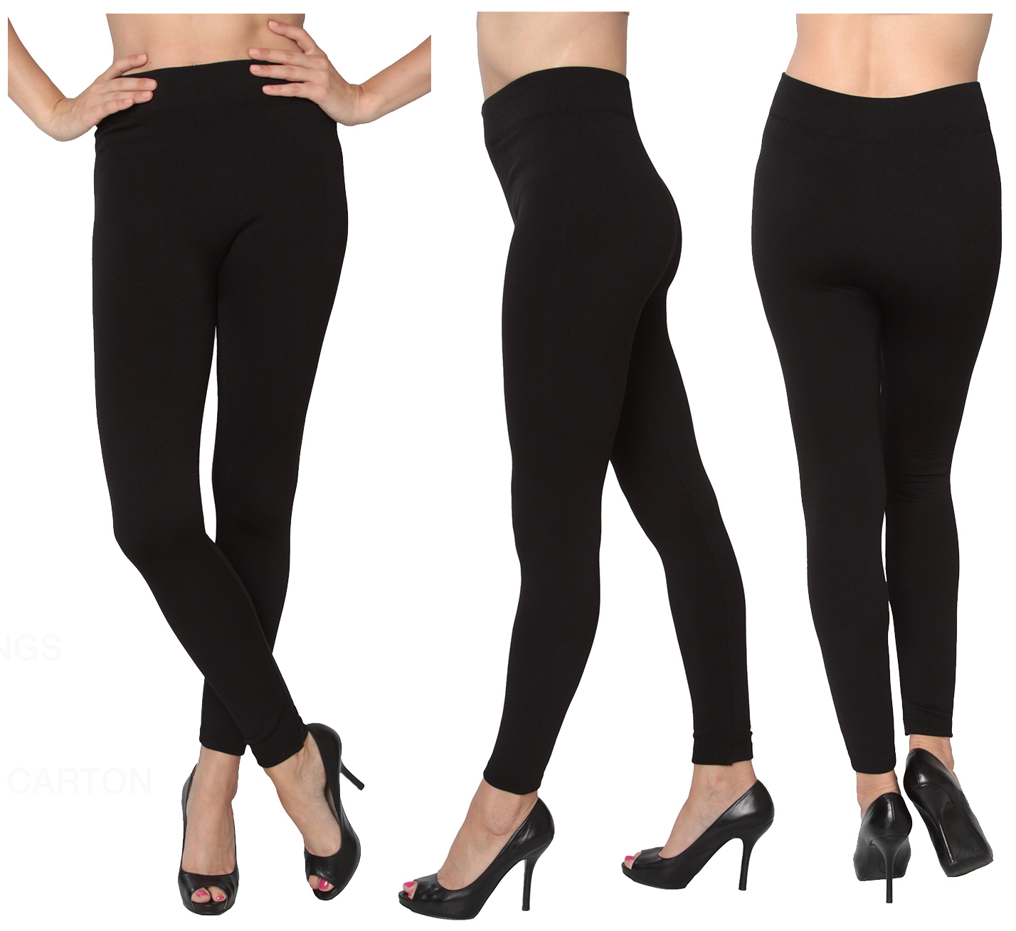 Wholesale Women's Plus Size Leggings in Black, XL - DollarDays