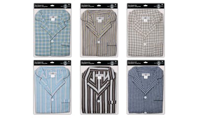Men's Cotton Pajama Sets - Plaids, M-XL, Long Sleeve &amp; Pants