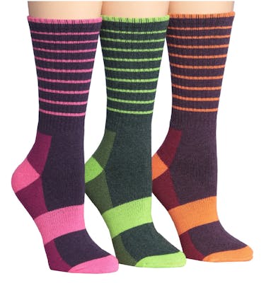 Unisex Hiking Socks - Assorted Stripes, Large
