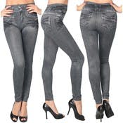 Women's Jeggings - Grayish Black Denim, S/M, High Waist