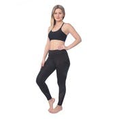High Waist Performance Sport Leggings - Black with Sheer Panels, XXL