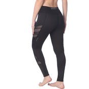 Women's High Waist Performance Sport Leggings - Black, Designs, Medium