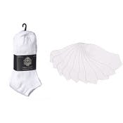 Men's Low-Cut Socks - White, Size 10-13, 10 Pack