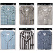 Men's Cotton Pajama Sets - Plaids, M-XL, Short Sleeve, Pants